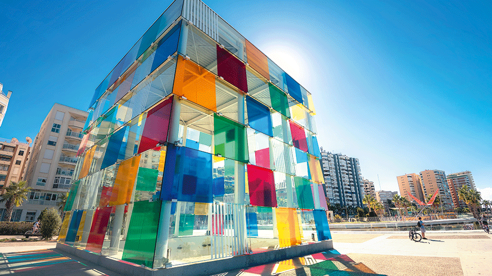 Costa del Sol quiet resorts Pompidou gallery Malaga
